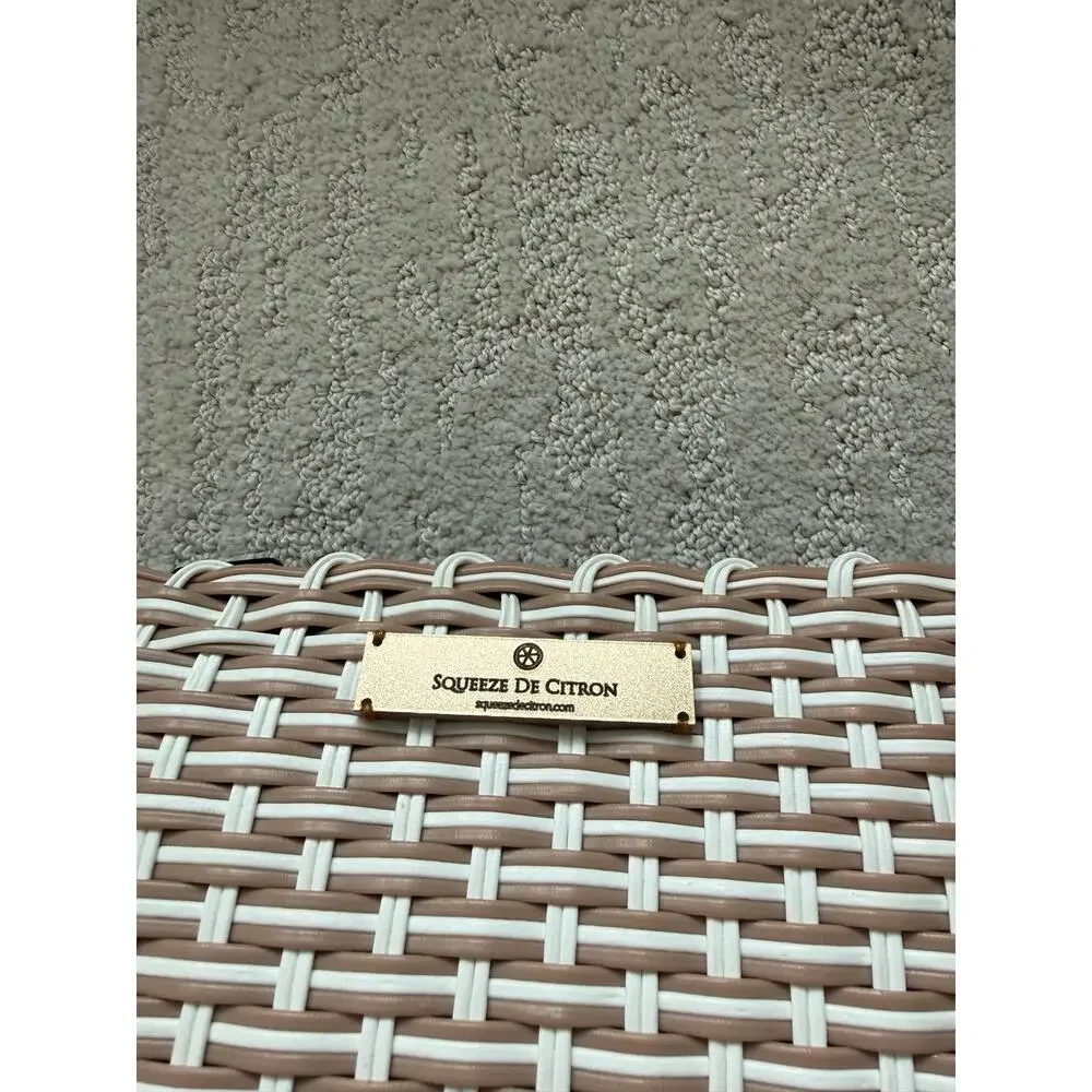 Squeeze de Citron White and Nude Nest Lemon Drop small clutch